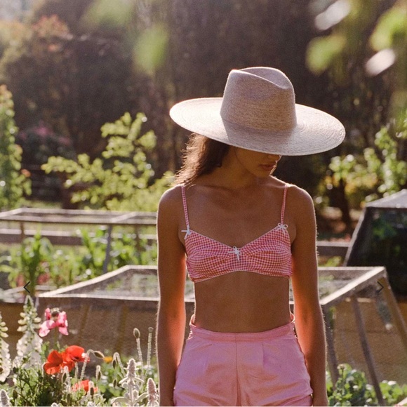 Lack of colors Palma wide fedora hat. Woven hat for vacation. - Picture 4 of 9